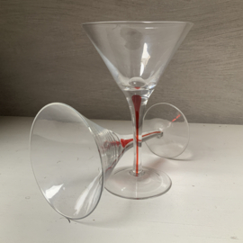 Set van 2 martini/ cocktail glazen