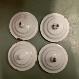 Set geëmailleerde voorraadpotten