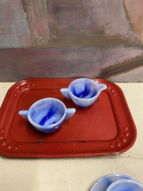 Art deco kinderserviesje, persglas