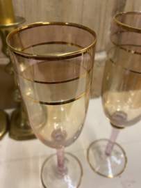 Set van 2 champagne glazen