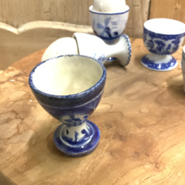 Blauw wit eierdopje