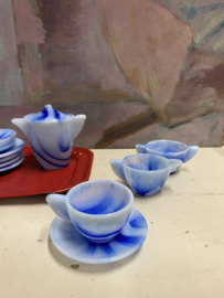 Art deco kinderserviesje, persglas