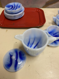 Art deco kinderserviesje, persglas