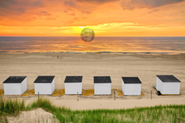 Strandhuisjes - Spatscherm Keuken