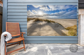 Strand van Texel, ringen in de hoeken.