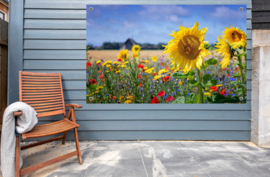 Zonnebloemen - Ringen in de hoeken