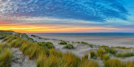 Strand van Texel, ringen in de hoeken.