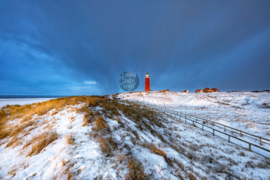 Vuurtoren in de sneeuw - Ringen in de hoeken