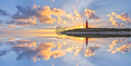 Vuurtoren reflectie - Muurcirkel