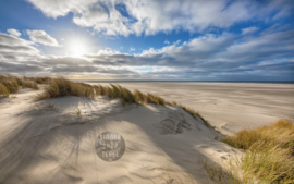 Strand van Texel, ringen in de hoeken.