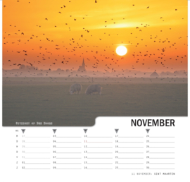 Texel kalender 2025, vierkant 31x31cm, fotograaf Justin Sinner