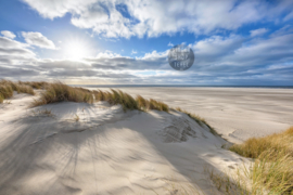 Strand van Texel. Fleece Deken.