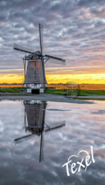 Texel strandlaken Molen het Noorden. (Met Texel logo)