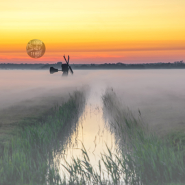 4-Kantje: Mist op Texel, materiaal canvas.