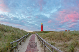 Vuurtoren en pad. Fleece Deken.