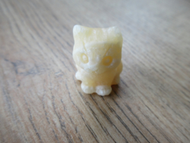 Kat zittend Gele calciet (#171)