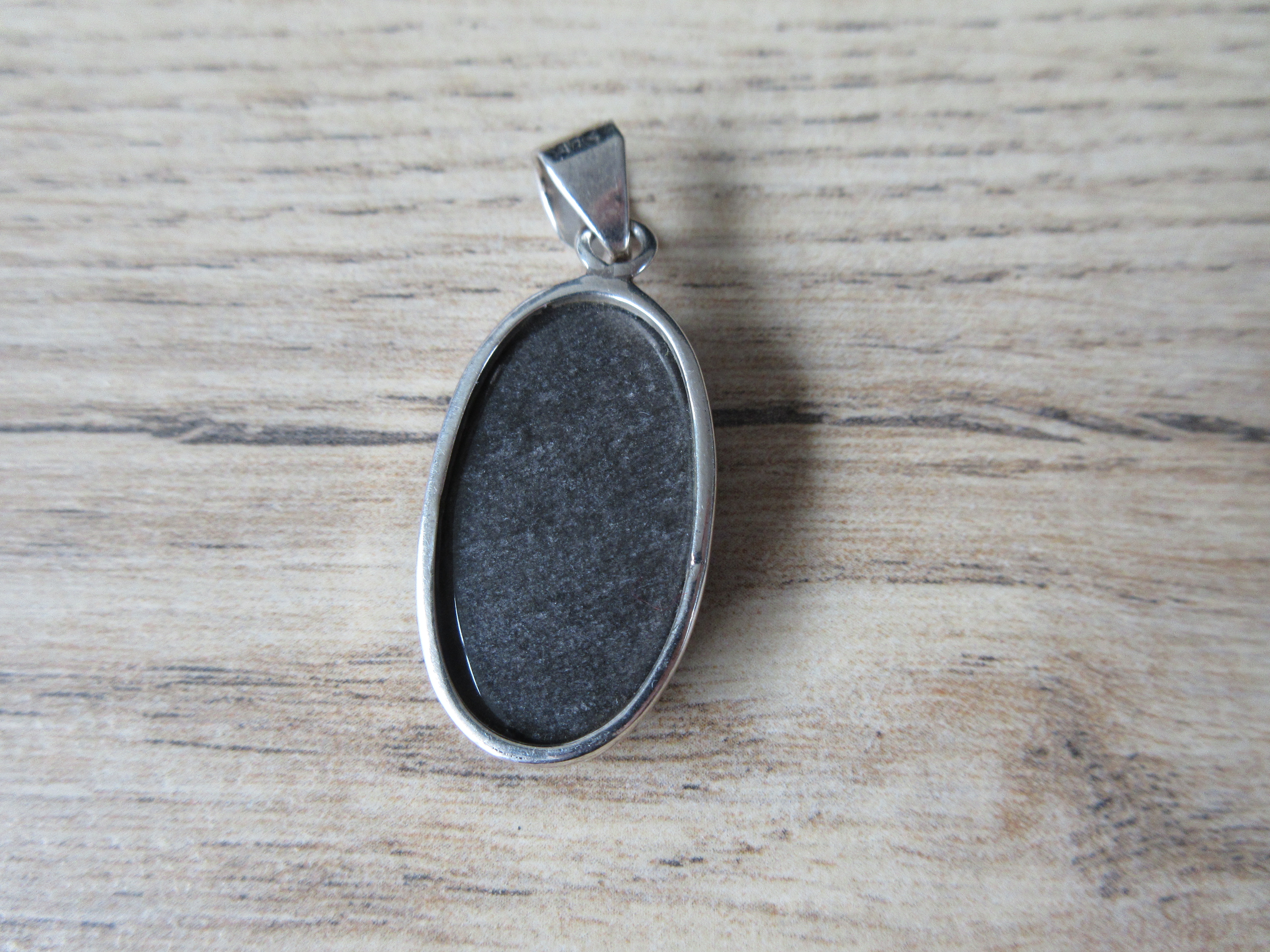 Zilver Obsidiaan hanger (K73)