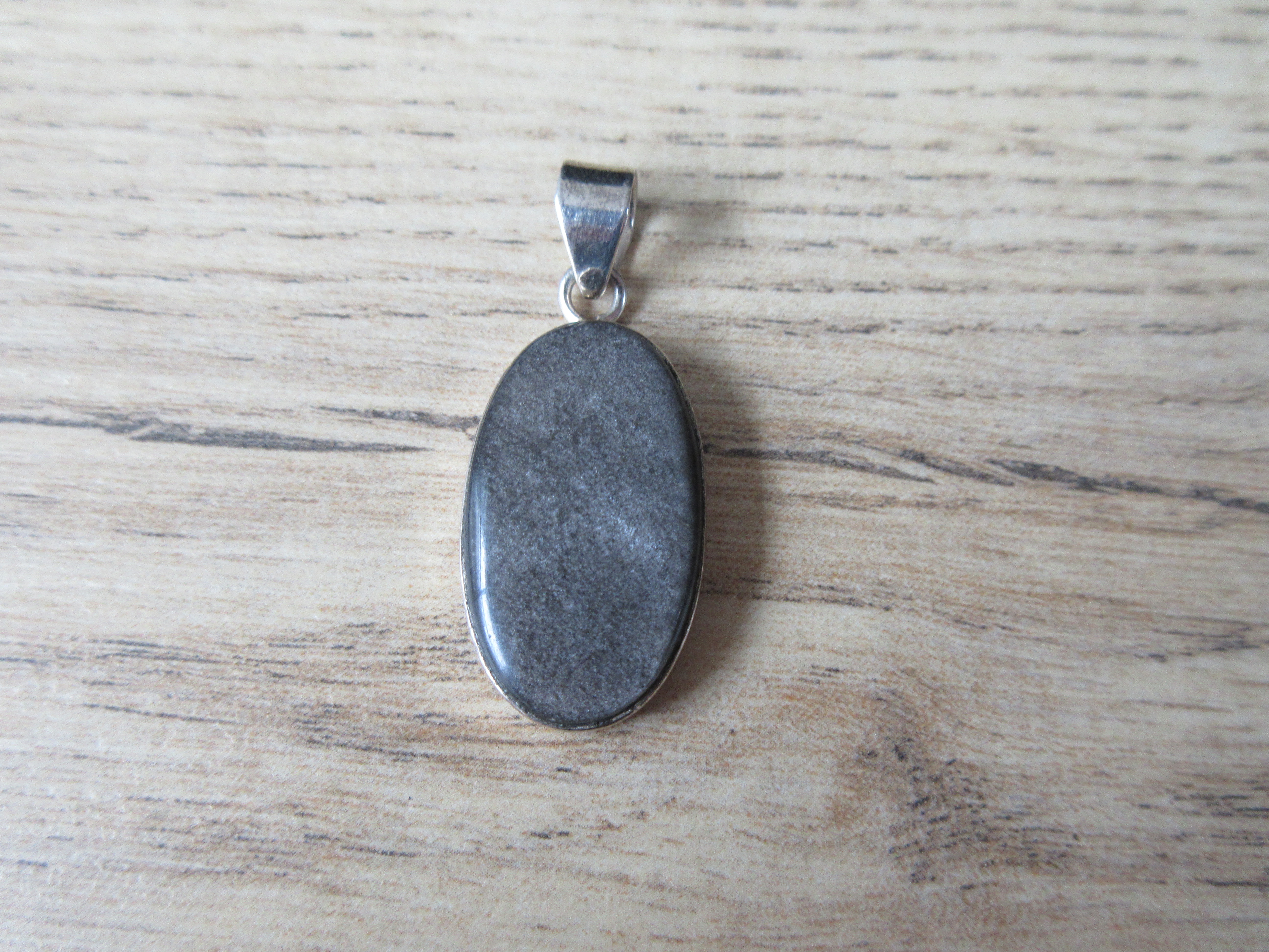 Zilver Obsidiaan hanger (K73)