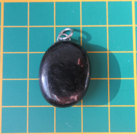 Zilver obsidiaan hanger (K48)