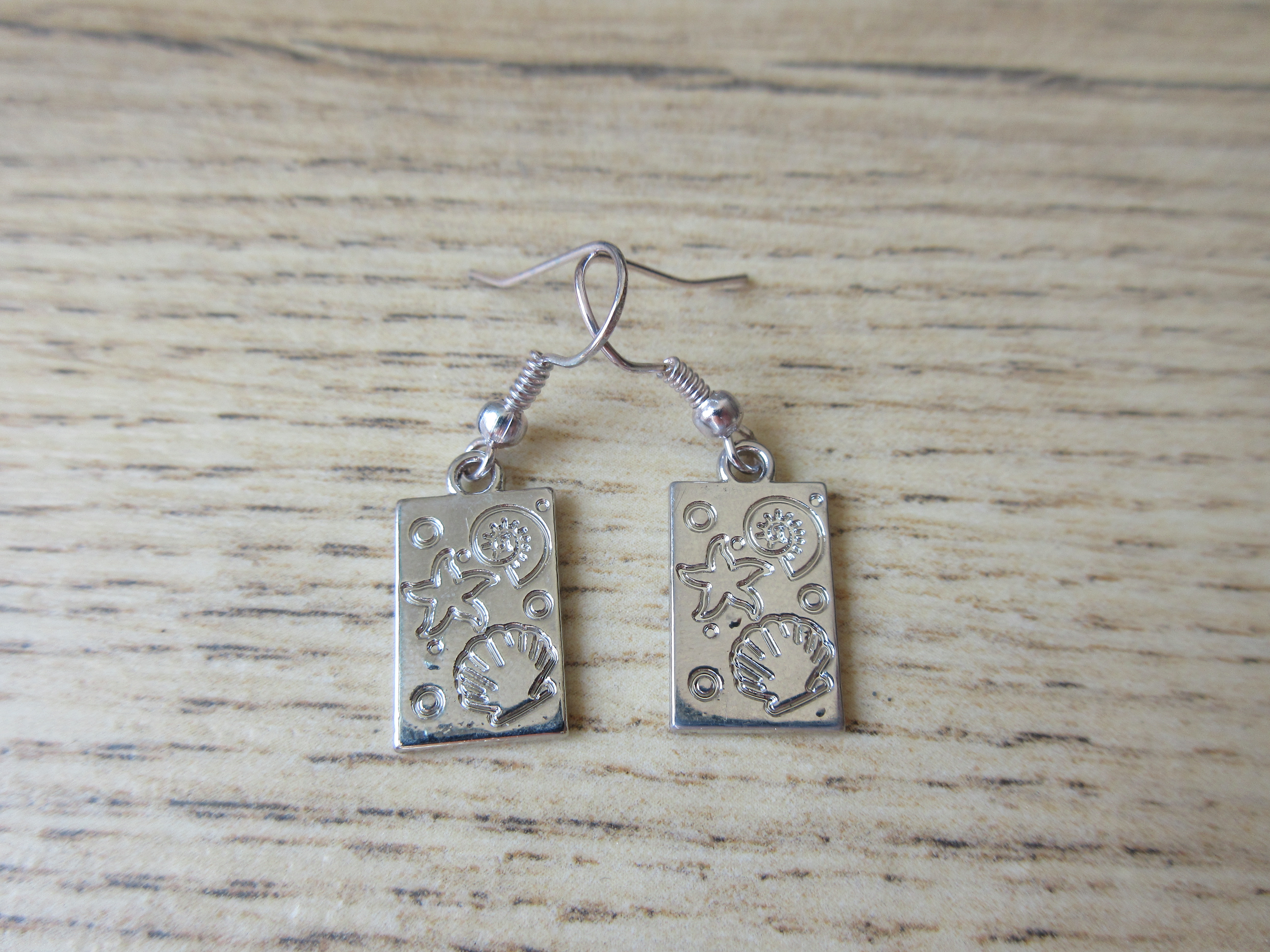 Plaatje met zeedieren zilver