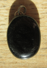 Zilver obsidiaan hanger (K48)