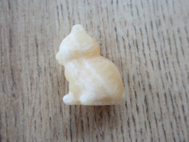 Kat zittend Gele calciet (#171)