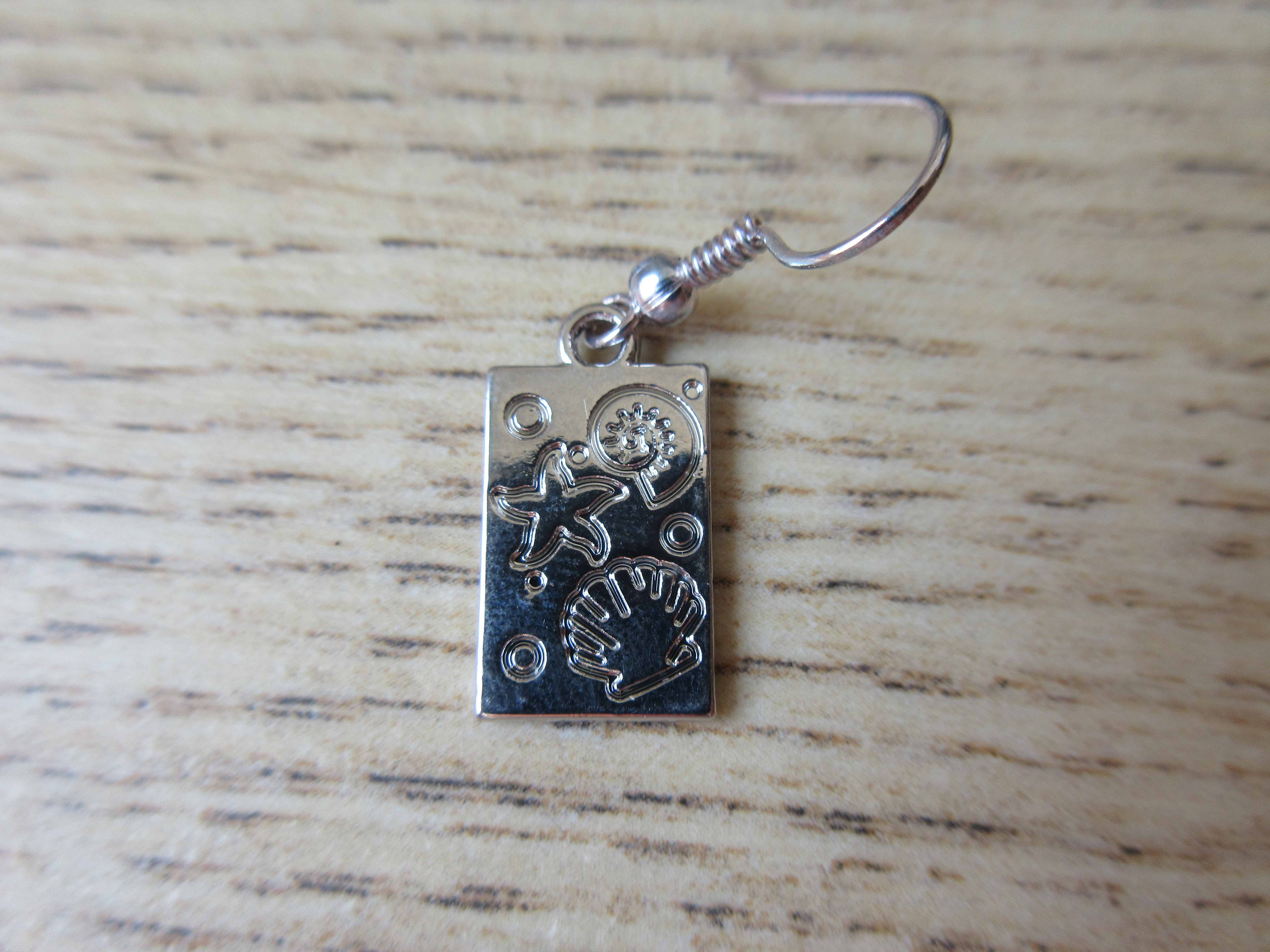 Plaatje met zeedieren zilver