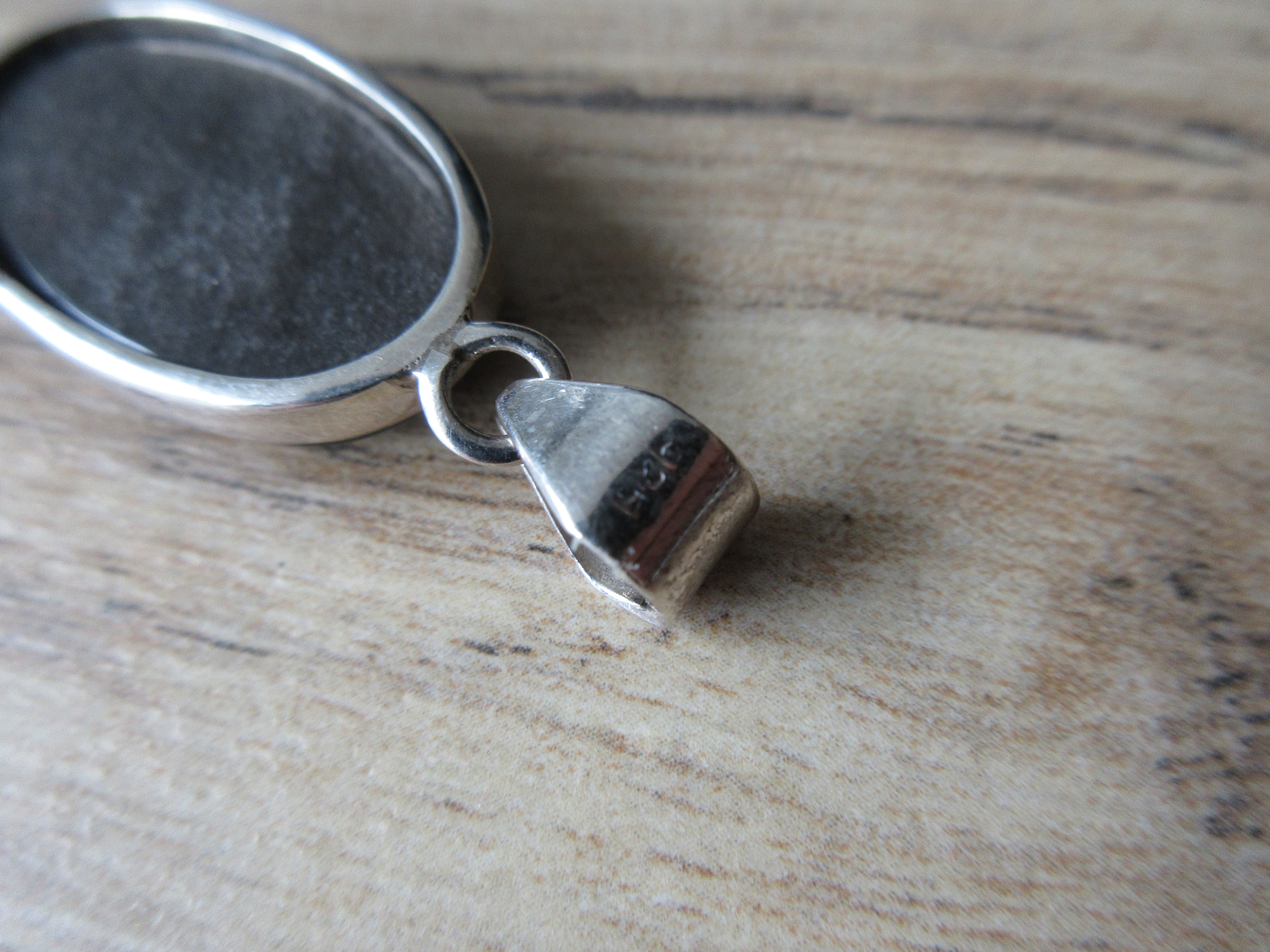 Zilver Obsidiaan hanger (K73)