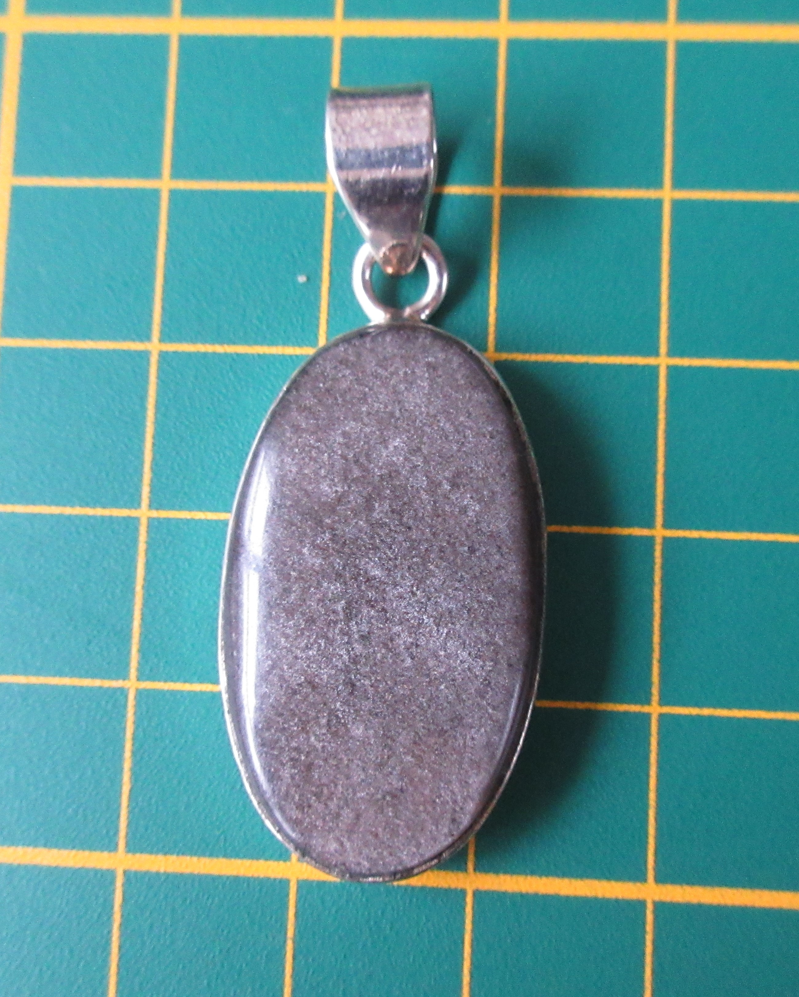 Zilver Obsidiaan hanger (K73)
