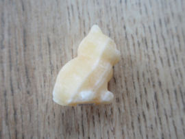 Kat zittend Gele calciet (#171)