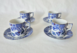 Orientaals Bone China Demitasse kop en schotel set van 4 stuks