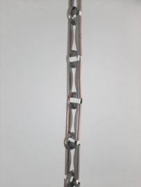 Art Deco glazen hanglamp | Hoge hanglamp met satijnglas in prachtig ontwerp | Origineel Art Deco lamp | Jaren 30 verlichting