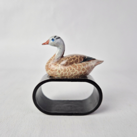 Set vintage servethouders met vogels
