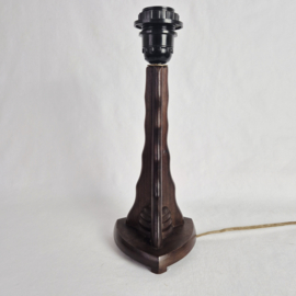 Vintage houten Tafellamp | Oorsari lamp uit de jaren 70