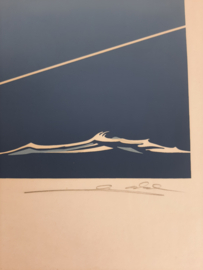 Originele zeefdruk Alfred Gockel 'Out of the blue' - Vintage kunstwerk