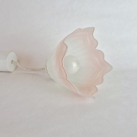 Glazen hanglamp roze | Romantische hanglamp in de vorm van een bloem