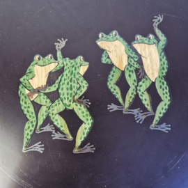 Vintage Couroc of Monterey "Dancing Frogs" dienblad