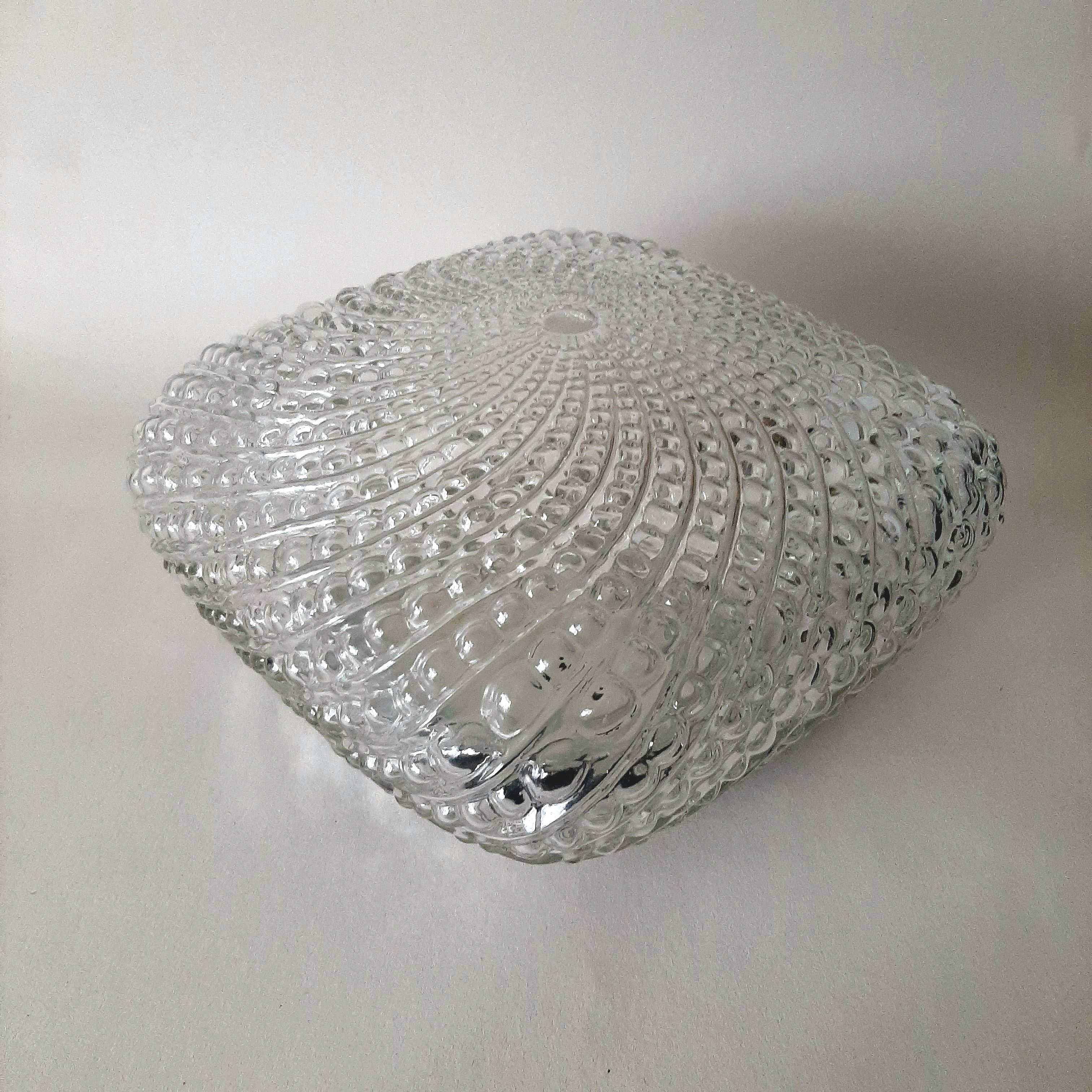 Glazen plafondlamp, Vintage plafonniere Massive