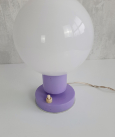 Space age jaren 70 paarse tafellamp - Vintage tafellamp met bol lila