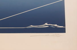 Originele zeefdruk Alfred Gockel 'Out of the blue' - Vintage kunstwerk