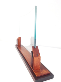 Art Deco fotolijst | Hout met halfrond glas | Jaren 30 lijst