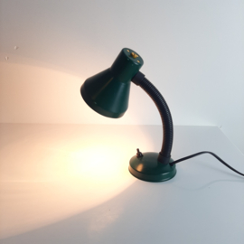 Vintage groene tafellamp, jaren 70 bureaulamp