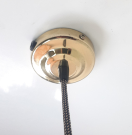 Hanglamp glazen bol met nieuw armatuur