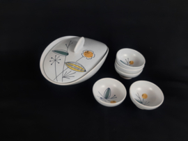 Keramische pindaset jaren 50, Palma Flora Gouda Holland