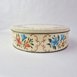 Vintage koekblik "Health, Love & Wealth & Time to Enjoy Them"