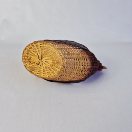 Vintage rotan kippenmandje