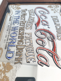 Vintage spiegel Coca Cola | Reclamebord | Art Nouveau stijl
