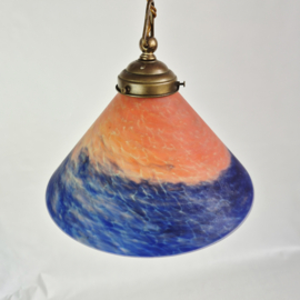Pate de Verre Art Deco Hanglamp