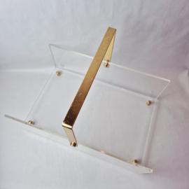 Vintage plexiglas lectuurbak | Toegeschreven aan David Lange