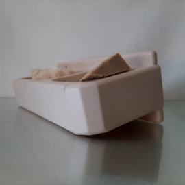 Art Deco bakelieten zeep houder | Zeepbak voor aan de wand
